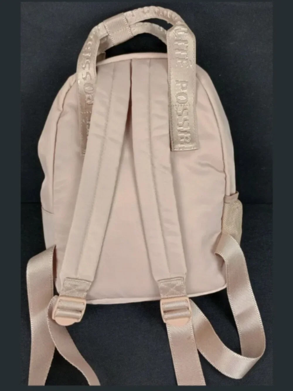Divided H&M Beige Smiley Face Charm Top Handle Shoulder Straps Backpack Purse‎